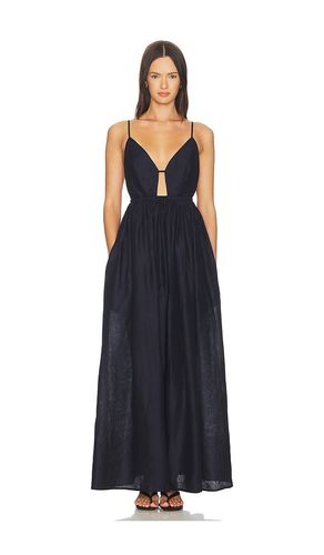 ROBE EMPIRE EN LIN UNI en . Taille XS. Also en S, M, L, XL - Susana Monaco - Modalova