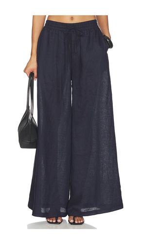 PANTALON ÉLASTIQUE JAMBES LARGES EN LIN UNI en . Taille S. Also en XL - Susana Monaco - Modalova