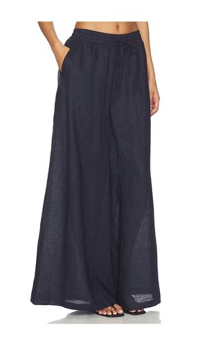 PANTALON ÉLASTIQUE JAMBES LARGES EN LIN UNI en . Taille S. Also en XL - Susana Monaco - Modalova