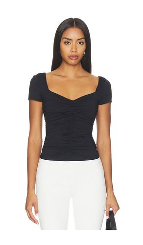 HAUT À MANCHES COURTES FRONCÉ ET ENCOLURE CŒUR en . Taille L. Also en S, XS - Susana Monaco - Modalova