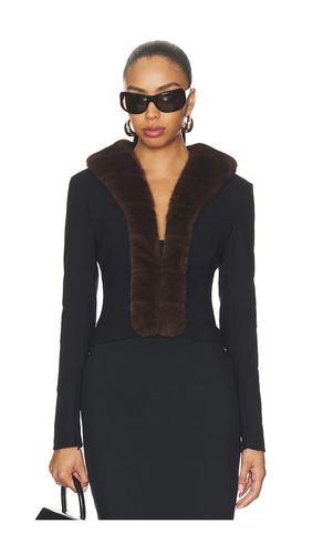 CARDIGAN À COL EN FAUSSE FOURRURE en . Taille 32. Also en 34, 36, 38, 40 - ROTATE - Modalova