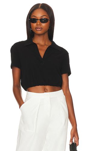 Sueded Jersey Bubble Cropped Polo in . Size XS - The Range - Modalova