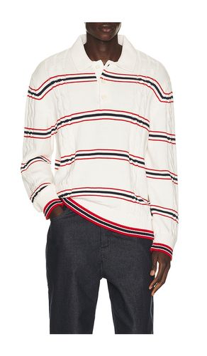 Stripe Cable Knit Polo en . Taille L. Also en M - Tommy Jeans - Modalova