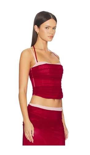 Caline Ruched Corset Top en . Taille M. Also en S, XS, XXS - Tiger Mist - Modalova