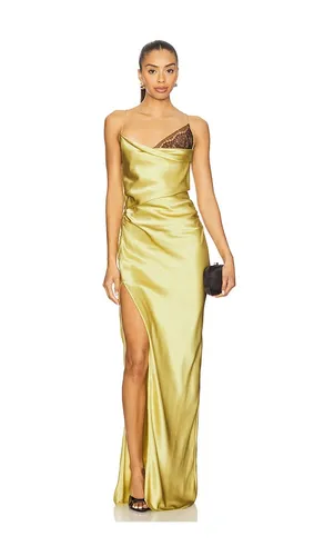 ROBE DE SOIRÉE À COL BÉNITIER ET EMPIÈCEMENT EN DENTELLE en . Taille 0. Also en 2 - The Sei - Modalova