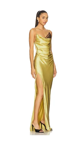 ROBE DE SOIRÉE À COL BÉNITIER ET EMPIÈCEMENT EN DENTELLE en . Taille 0. Also en 2 - The Sei - Modalova