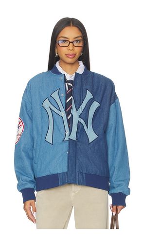 X REVOLVE Yankees Denim Logo Bomber en . Taille XS. Also en - Terez - Modalova
