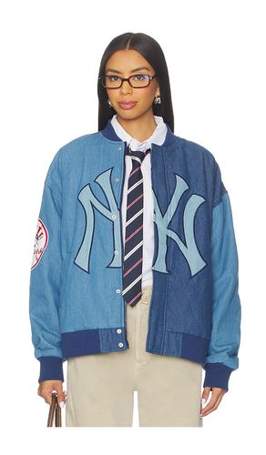 X REVOLVE Yankees Denim Logo Bomber en . Taille XS. Also en - Terez - Modalova