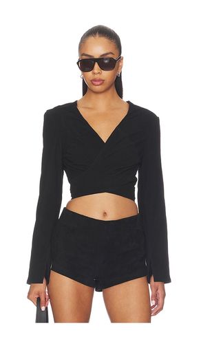 X REVOLVE Long Sleeve Wrap Top en . Taille S. Also en XS, M - Understated Leather - Modalova