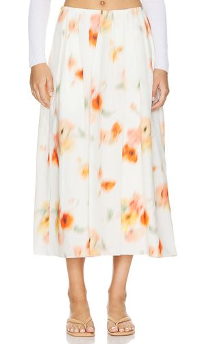 JUPE MIDI POPPY BLUR in . Size XS - Vince - Modalova