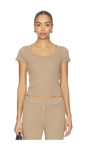 T-SHIRT À COL ROND EN MAILLE POINTELLE en . Taille S. Also en XS - VIR VITA - Modalova