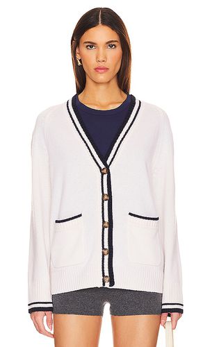 Warren CARDIGAN EN CACHEMIRE VARSITY in . Size S, XS - White + Warren - Modalova