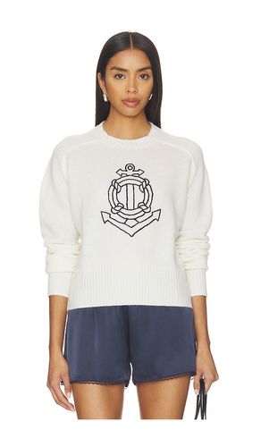 Warren PULL EN CACHEMIRE ULTRA-LÉGER BRODÉ À MOTIF MARIN en . Taille L. Also en M - White & Warren - Modalova