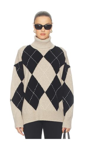 PULL À COL ROULÉ EN CACHEMIRE À LOSANGES en . Taille L. Also en M, S, XS - White & Warren - Modalova