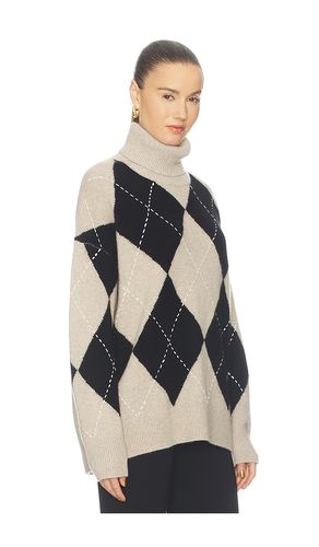 PULL À COL ROULÉ EN CACHEMIRE À LOSANGES en . Taille L. Also en M, S, XS - White & Warren - Modalova