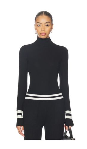 Superfine Merino Striped Fitted Turtleneck en . Taille L. Also en S, XS - White & Warren - Modalova