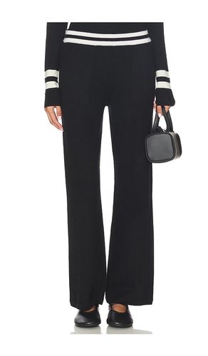 PANTALON EN CACHEMIRE JAMBES LARGES AVEC RAYURES en . Taille L. Also en S - White & Warren - Modalova