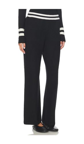 PANTALON EN CACHEMIRE JAMBES LARGES AVEC RAYURES en . Taille L. Also en S - White & Warren - Modalova