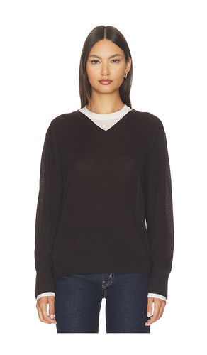 Superfine Merino V Neck Top en . Taille M. Also en S, XS - White & Warren - Modalova