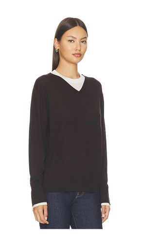 Superfine Merino V Neck Top en . Taille M. Also en S, XS - White & Warren - Modalova