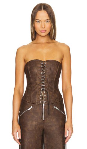 Faux Leather Lace Front Corset in . Size 00, 10, 2, 4, 6, 8 - WeWoreWhat - Modalova