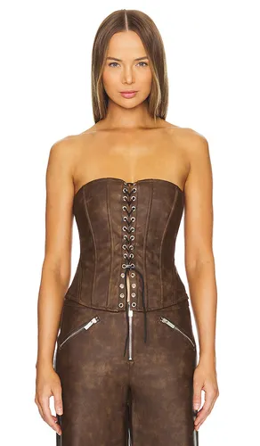 Faux Leather Lace Front Corset in . Size 10, 2, 4, 6, 8 - WeWoreWhat - Modalova