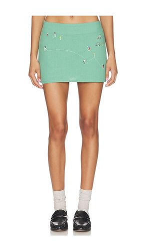 JUPE-SHORT GOLF SCENE LINEN en . Taille M. Also en S - Yellow The Label - Modalova