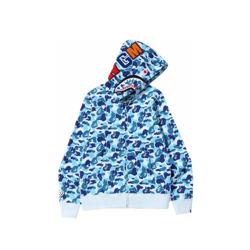 Full Zip Hoodie Abc Camo Shark Ss23 Blue - Bape - Modalova