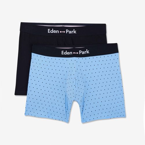 Pack de 2 boxers bleu clair et bleu foncé - Eden Park - Modalova