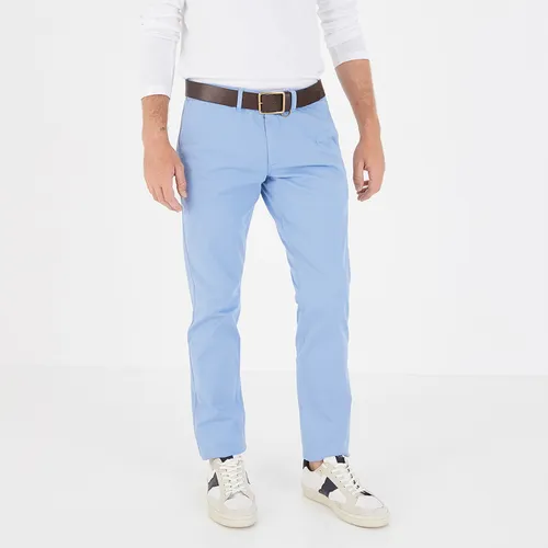Pantalon chino bleu clair en coton stretch - Eden Park - Modalova