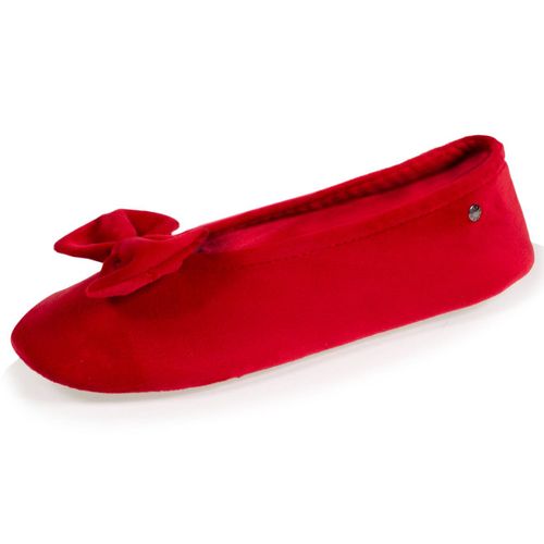 Chaussons Ballerines Ultra Confortables, Semelle En Cuir, Détail Grand Nœud - Isotoner - Modalova