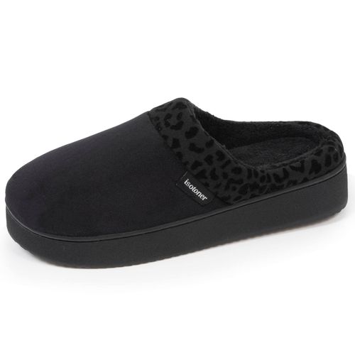 Chaussons Mules Velours Ultra Doux, Compensées - Isotoner - Modalova