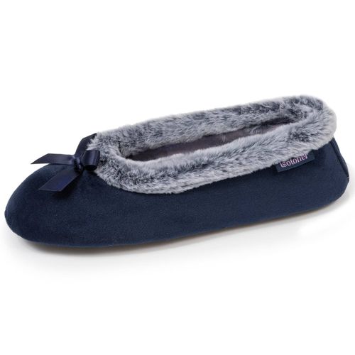 Chaussons Ballerines Semelle Ultra-souple, Confortables, Semelle À Mémoire De Forme Marine - Isotoner - Modalova