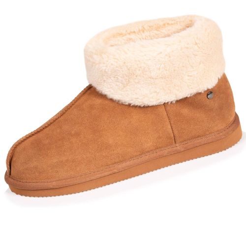 Chaussons Bottillons Ultra Confortables Et Très Chauds, Fourrés Fausse Fourrure Camel - Isotoner - Modalova