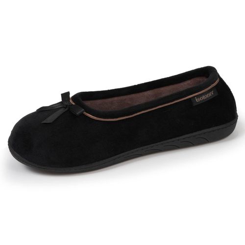 Chaussons Ballerines Semelle Ergonomique Confortables, Semelle À Mémoire De Forme - Isotoner - Modalova