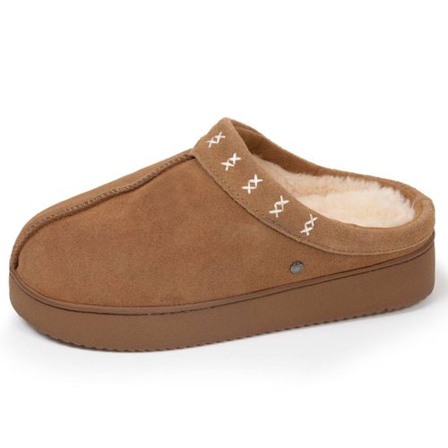 Chaussons Mules Semelle Plateforme 3,5 Cm Camel - Isotoner - Modalova