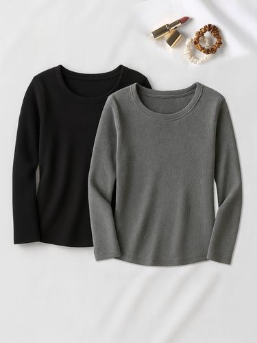 Lot de 2 tee-shirts de grossesse en côtes lot + gris - Envie De Fraise - Modalova