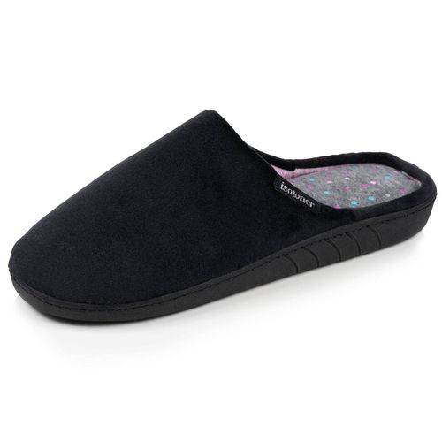 Chaussons Mules Velours Semelle Ergonomique, Mousse À Mémoire Forme - Isotoner - Modalova