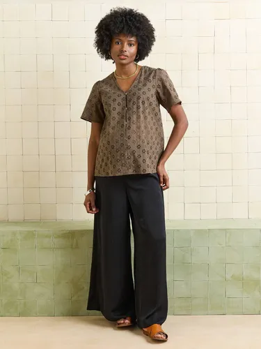 Pantalon fluide et large de grossesse - Vertbaudet - Modalova