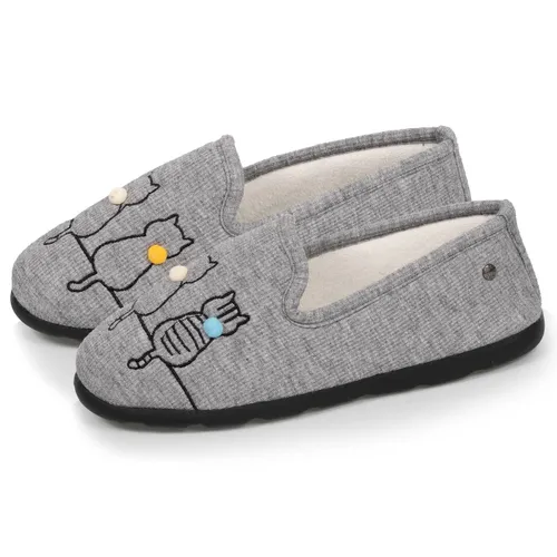 Chaussons Charentaises Souples, Ultra Confortables Et Légers, Confort Technologie Everywear Grisirisé - Isotoner - Modalova