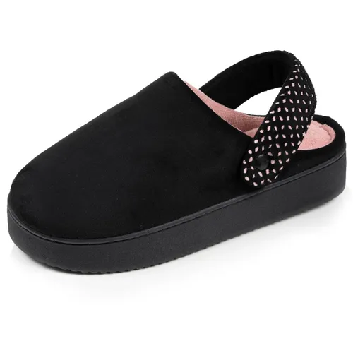 Chaussons Mules Suédine Plateforme De 3,5 Cm, Confort Mousse Optimal - Isotoner - Modalova