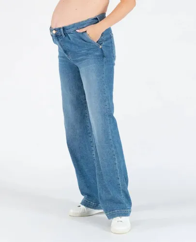 Jean De Grossesse Wide Leg Kelly Mid Mid Blue - Cache Coeur - Modalova