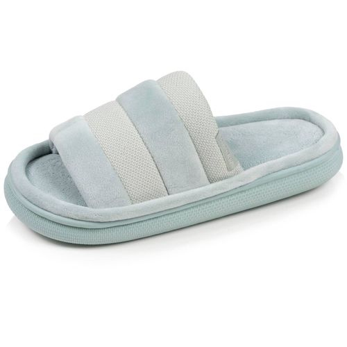 Chaussons Mules Ouvertes Velours Semelle Bloup Xtra Confort Vertamande - Isotoner - Modalova