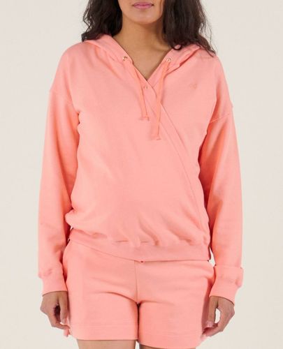 Sweat Hoodie De Grossesse Et D'allaitement Coconut Abricot - Cache Coeur - Modalova