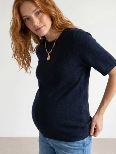 Pull de grossesse manches courtes marine - Vertbaudet - Modalova