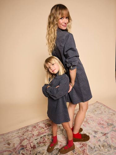 Robe imprimée fille denim gris - Envie De Fraise - Modalova