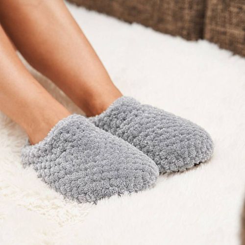 Chaussons Chauffants - Du 36 Au 42 Gris Pailleté - Pelucho - Modalova