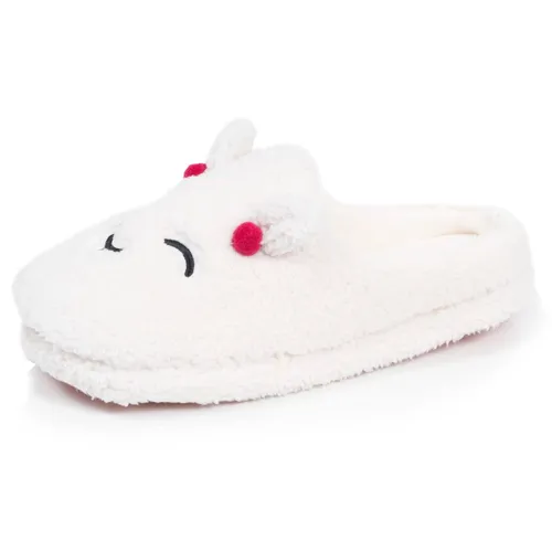 Chaussons Mules Sherpa, Semelle Gomme Ultra Souple Ivoire - Isotoner - Modalova