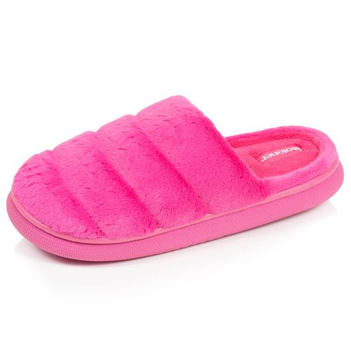 Chaussons Mules Microvelours Semelle Bloup Extra Confort Fuchsia - Isotoner - Modalova