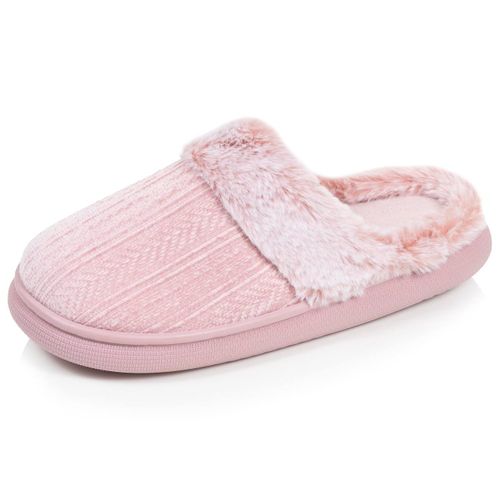 Chaussons Mules Microvelours Semelle Bloup Extra Confort Blush - Isotoner - Modalova